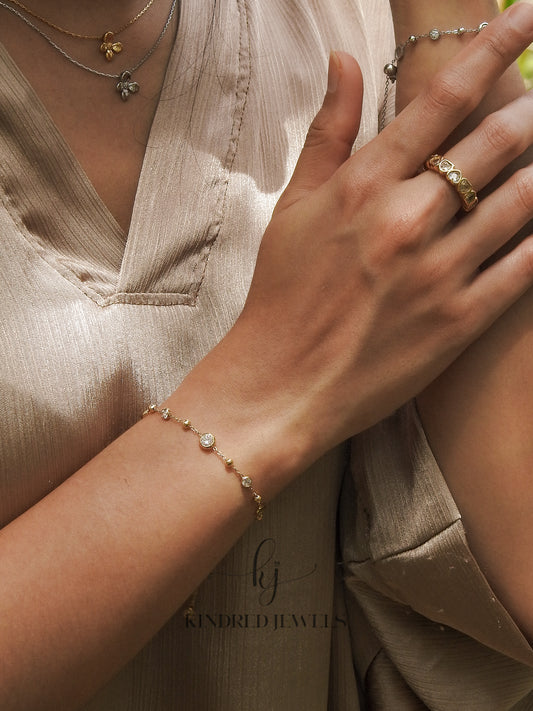 [SG] Intan Bezel Bracelet | Kindred Jewels