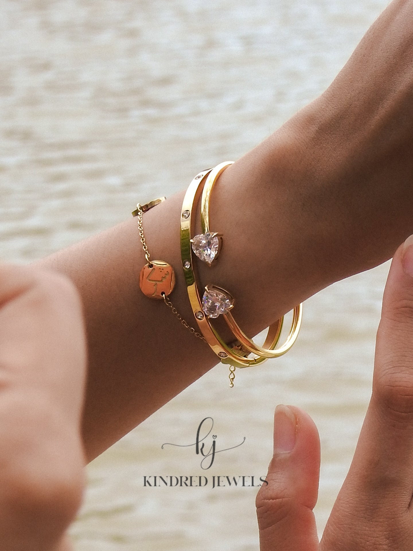 [SG] Putri Heart Open Bangle | Kindred Jewels