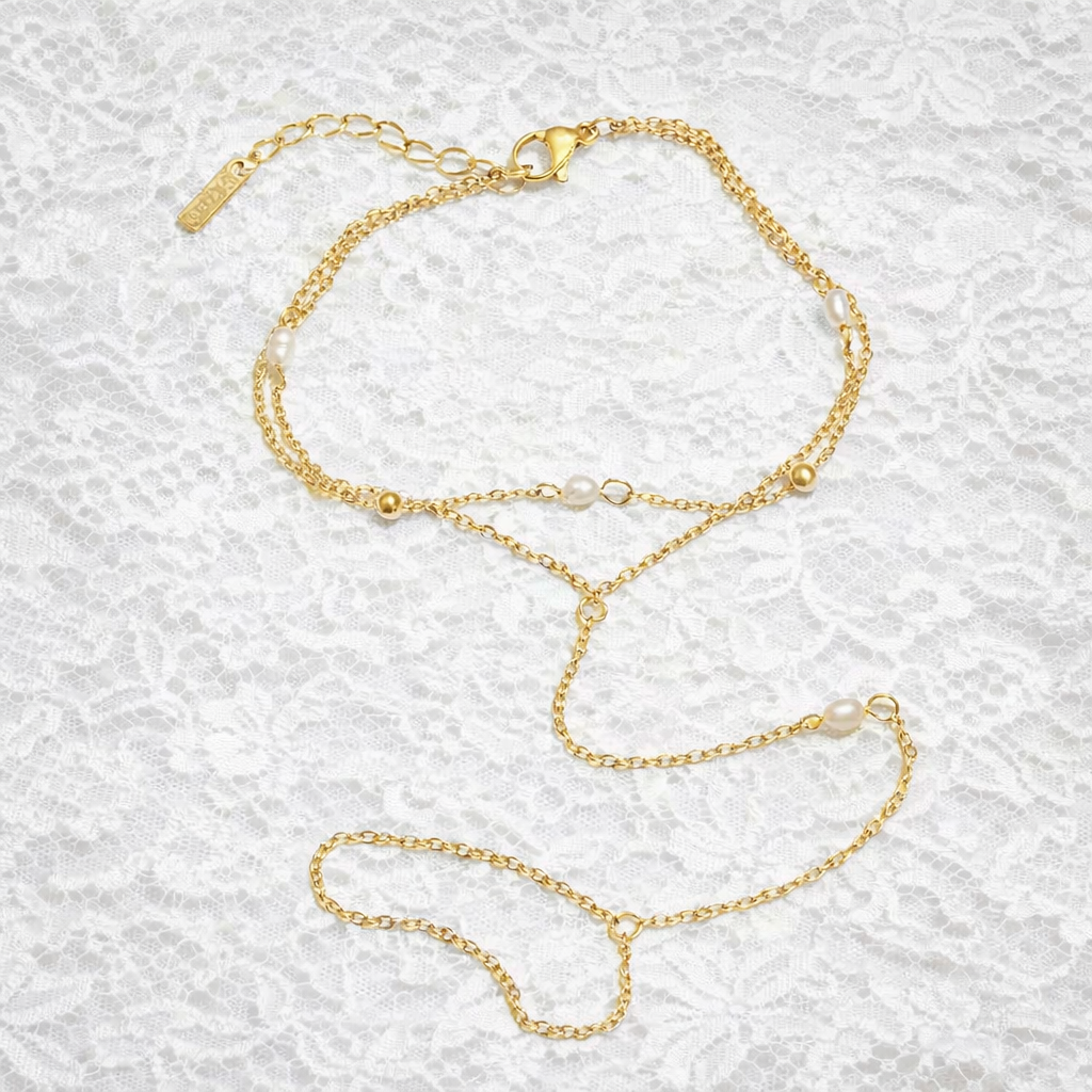 [SG] Serene Pearl Handchain | Kindred Jewels
